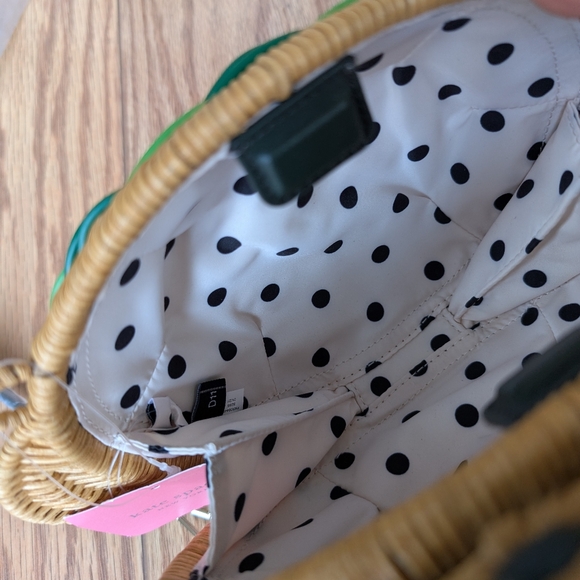 Kate Spade NWT Hoppkins Wicker Frog Crossbody Art To Wear Boho Sustainable - Picture 5 of 8